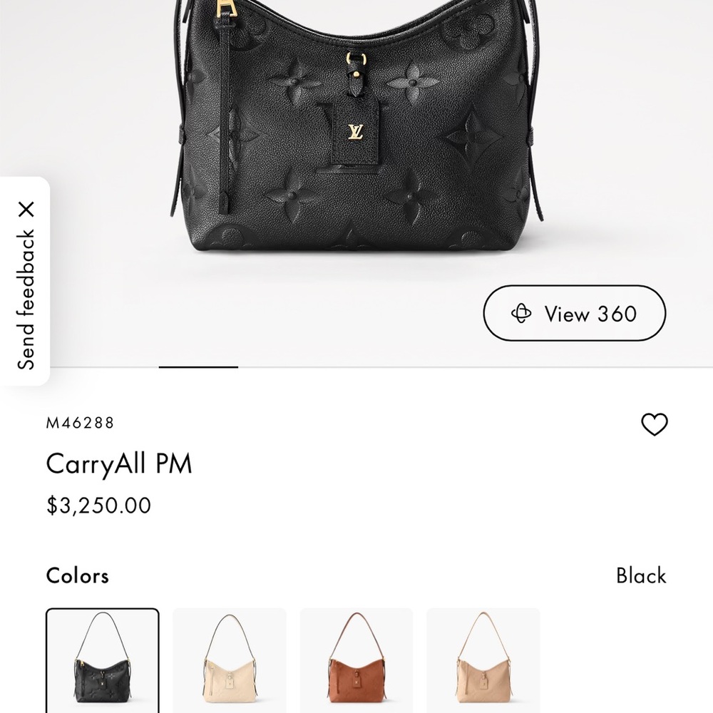 Louis Vuitton CarryAll PM in Black Monogram Empriente! Pristine condition! 🖤😍 - Picture 16 of 16